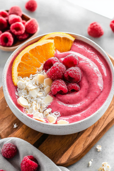 Raspberry Orange Smoothie Bowl - A Quick and Healthy Breakfast