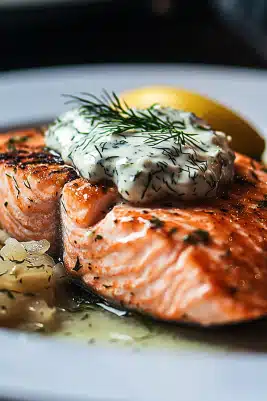 Grilled Salmon with Shallot Dill Sauce – Easy and Delicious

