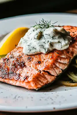 Grilled Salmon with Shallot Dill Sauce – Easy and Delicious

