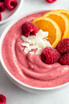Raspberry Orange Smoothie Bowl - A Quick and Healthy Breakfast
