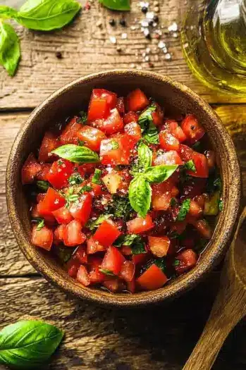 Bruschetta with Tomato and Basil