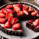 chocolate strawberry tart