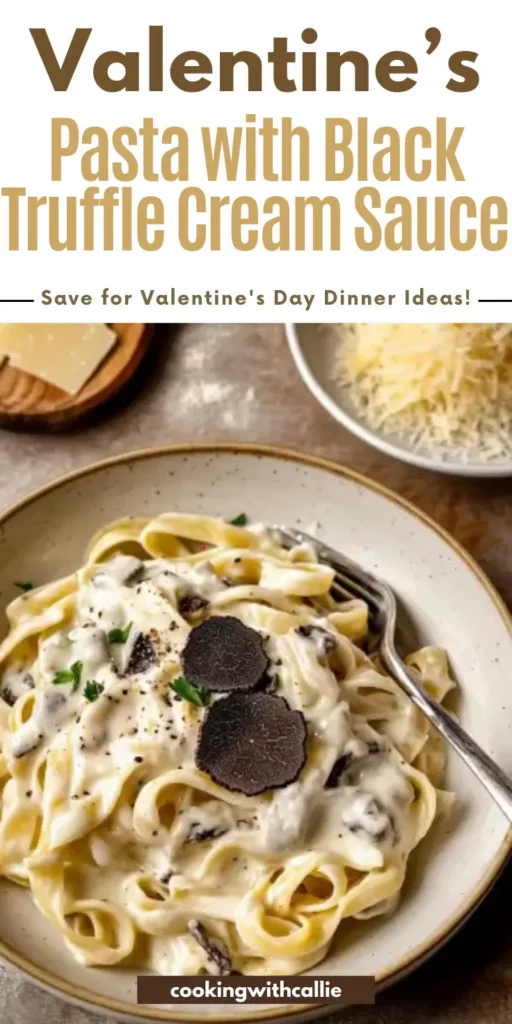 Pasta with Black Truffle Cream Sauce