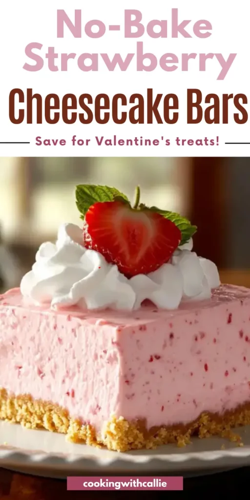 No-Bake Strawberry cheesecake bars