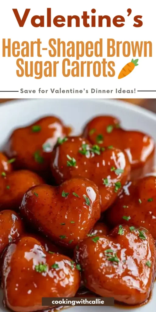 Heart-Shaped Brown Sugar Carrots 🥕❤️
