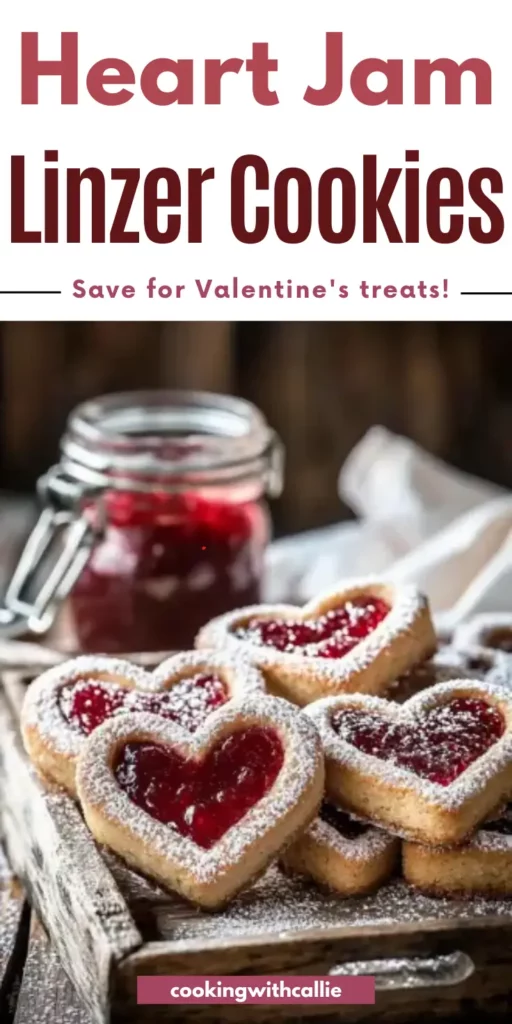Heart Jam Linzer Cookies