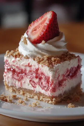 No-Bake Strawberry Cheesecake Bars
