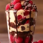 Raspberry Brownie Cheesecake Trifles
