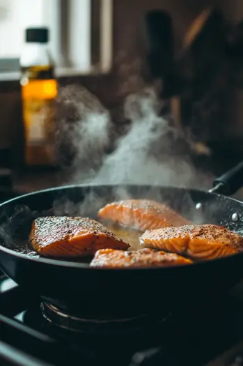 Seared Salmon with Lemon-Dill Sauce