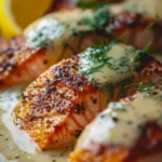 Seared Salmon with Lemon-Dill Sauce