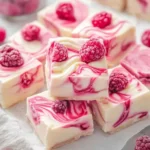 white chocolate raspberry fudge