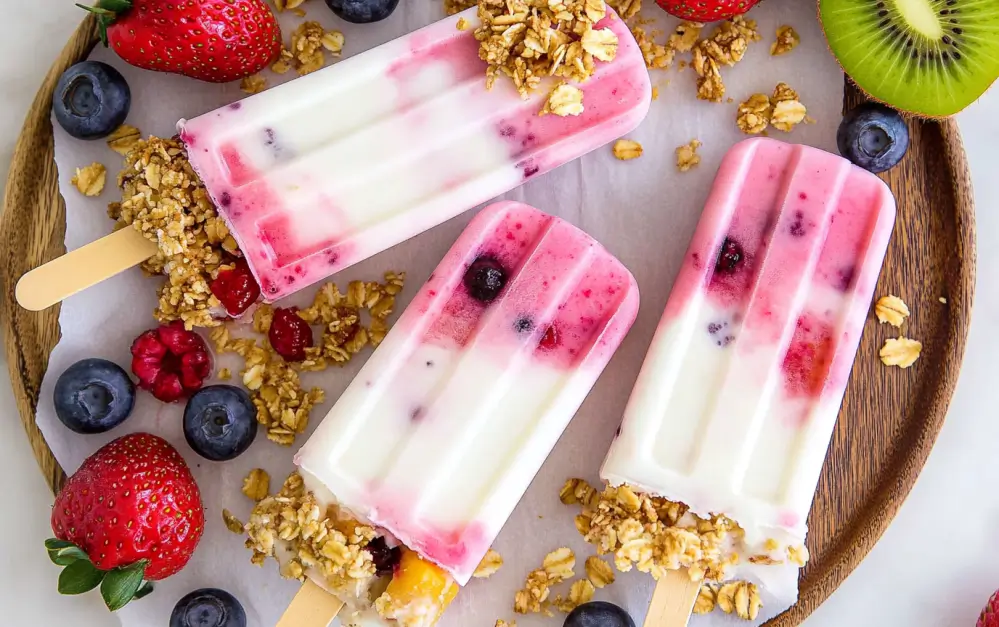 Breakfast Yogurt Popsicles