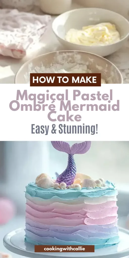 Magical Pastel Ombré Mermaid Cake