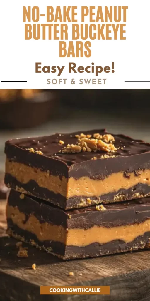 No-Bake Peanut Butter Buckeye Bars