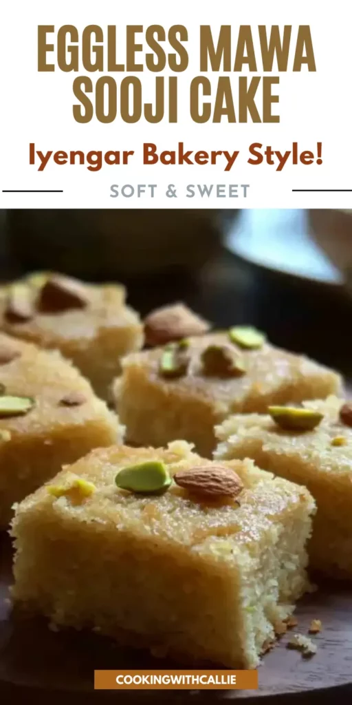 Iyengar Bakery Style Eggless Mawa Sooji Cake