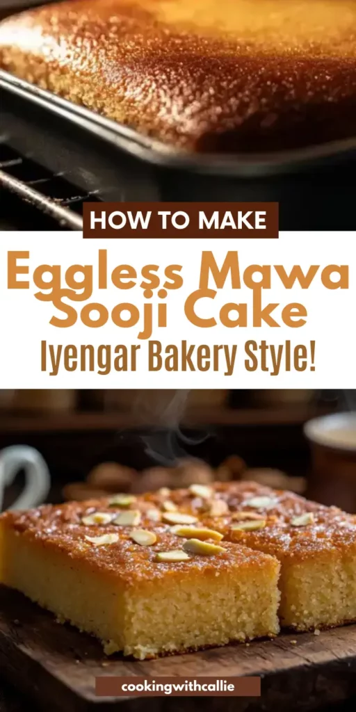 Iyengar Bakery Style Eggless Mawa Sooji Cake