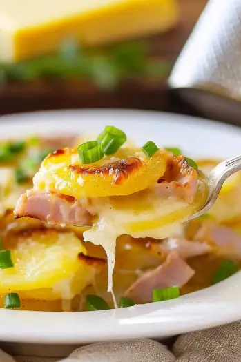 Crockpot Scalloped Potatoes and Ham