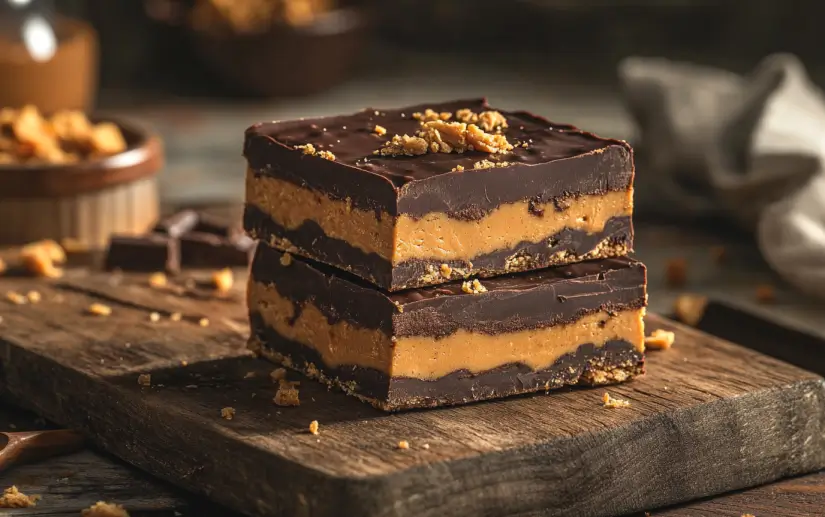 No-Bake Peanut Butter Buckeye Bars