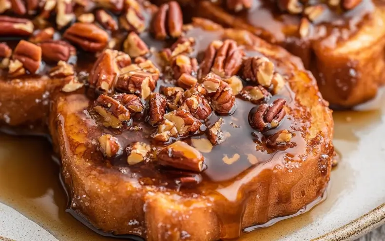 Overnight Caramel Pecan French Toast