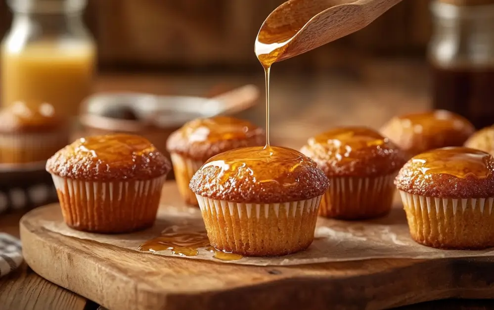 Pancake Muffins with Maple Glaze