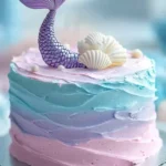 Pastel Ombré Mermaid Cake