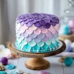 Purple and Blue Buttercream Mermaid Scales