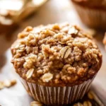 Cinnamon Apple Oatmeal Muffins