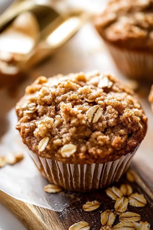 Cinnamon Apple Oatmeal Muffins
