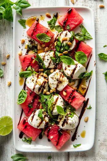 Fresh Watermelon Mozzarella Salad