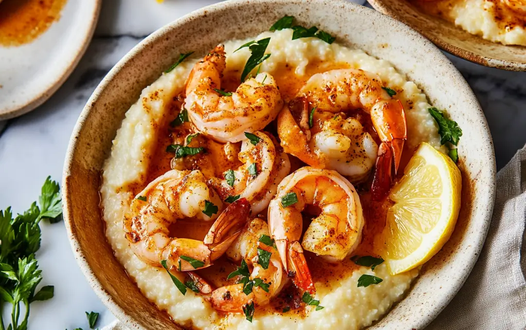 Garlic Butter Shrimp and Grits