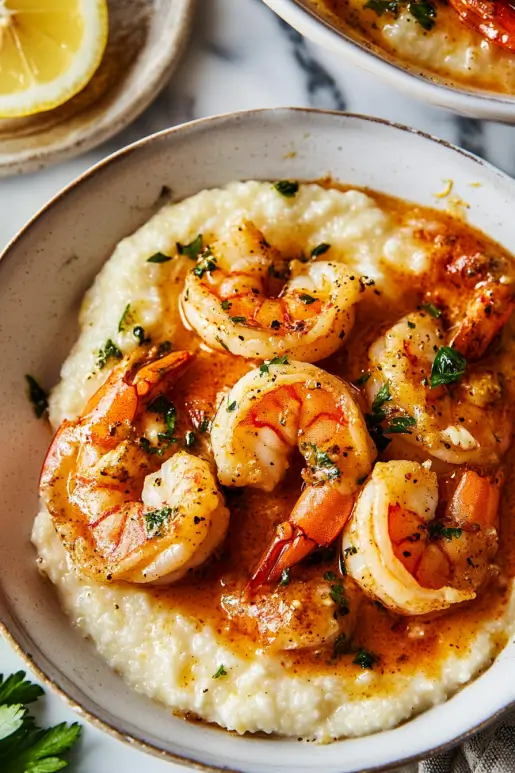 Garlic Butter Shrimp and Grits

