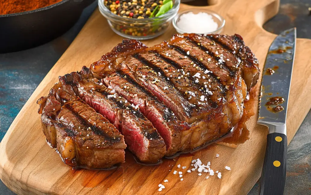 Grilled Bison Ribeye Steaks