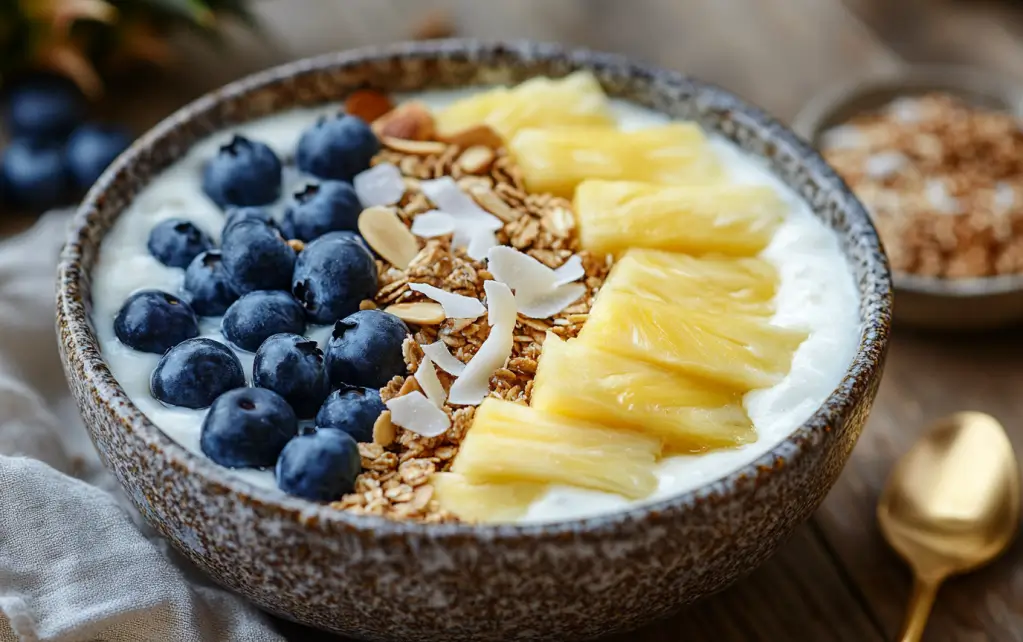 Pineapple Blueberry Yogurt Bowl