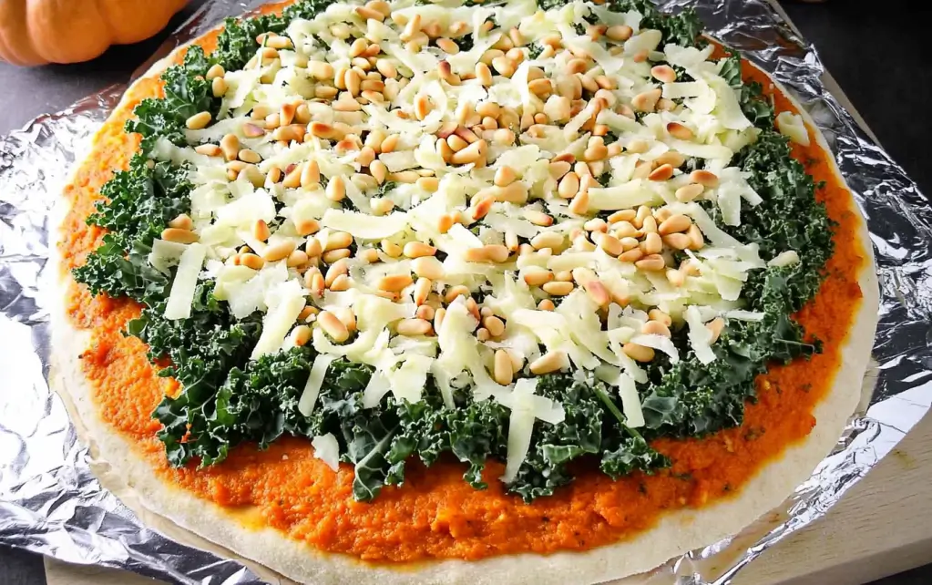 Pumpkin Kale Pizza