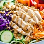 Thai Chicken Veggie Noodle Salad