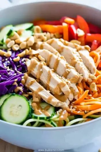 Thai Chicken Veggie Noodle Salad