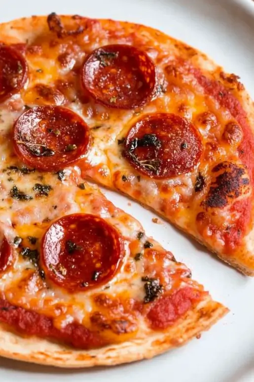 5 minute air fryer tortilla pizza