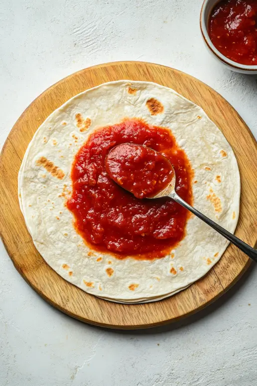 5 minute air fryer tortilla pizza