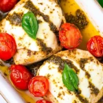 baked pesto mozzarella chicken