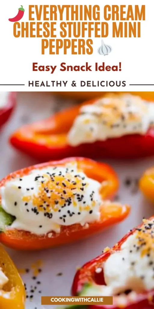 🌶️ Everything Cream Cheese Stuffed Mini Peppers 🧄