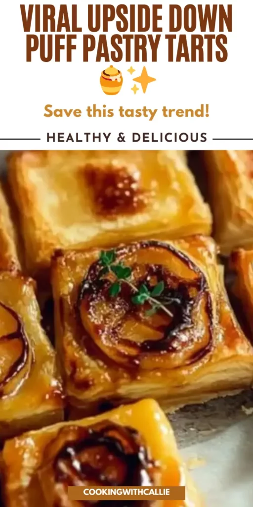 Viral Upside Down Puff Pastry Tarts 🍯✨ (TikTok-Inspired!)	