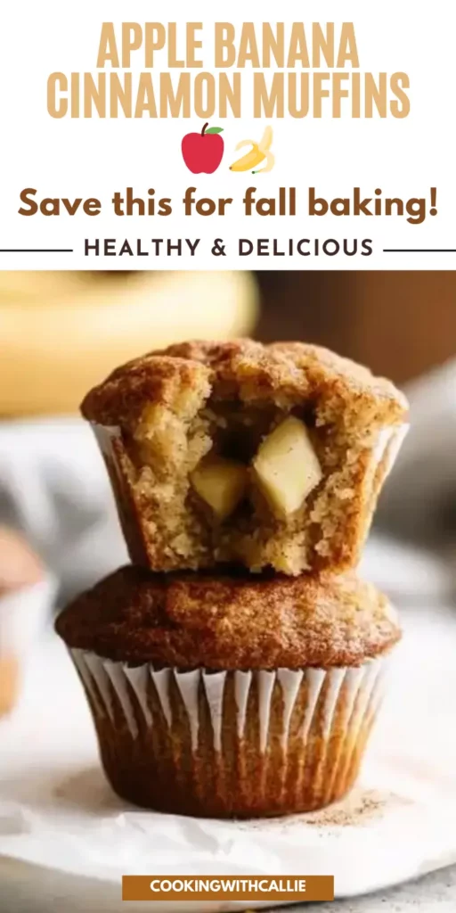 Apple Banana Cinnamon Muffins 🍎🍌 (Cozy & Kid-Friendly!)