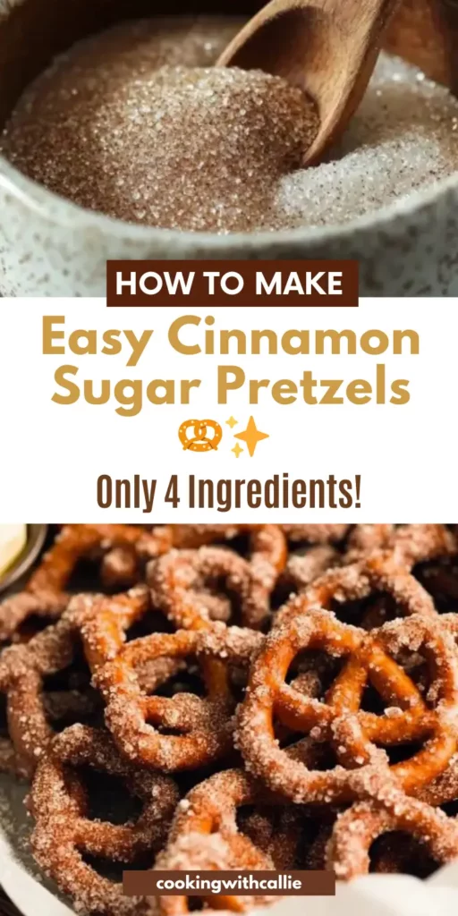 Easy Cinnamon Sugar Pretzels 🥨✨ (Only 4 Ingredients!)	