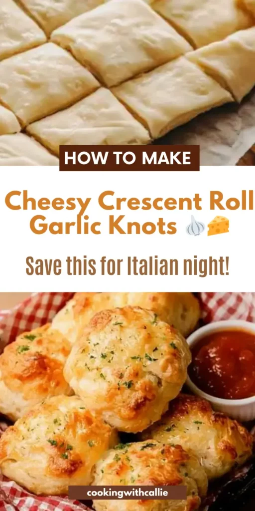 Cheesy Crescent Roll Garlic Knots 🧄🧀 (Easy & Buttery!)