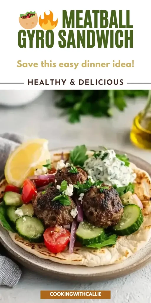 🥙🔥 Meatball Gyro Sandwich – Fast, Flavorful & Family-Friendly!
