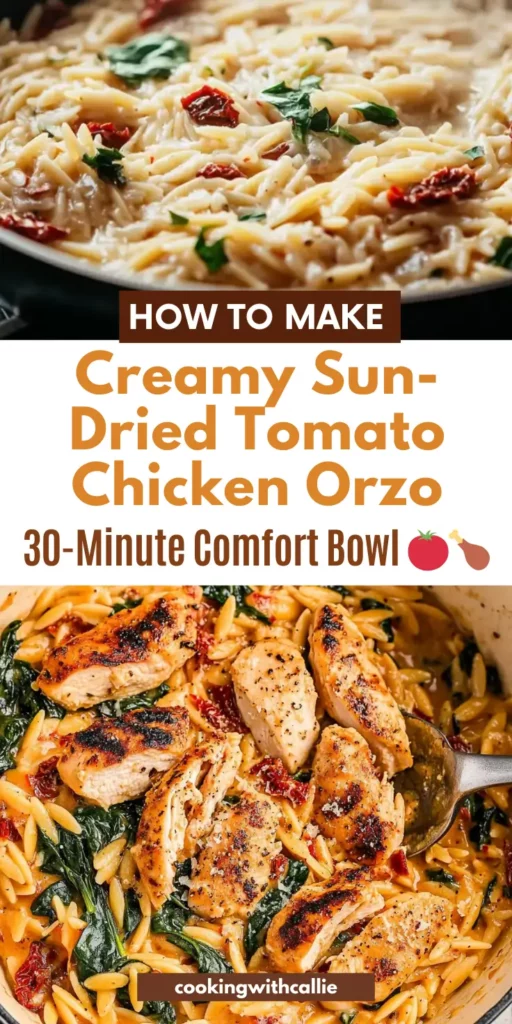 Creamy Sun-Dried Tomato Chicken Orzo – 30-Minute Comfort Bowl 🍅🍗