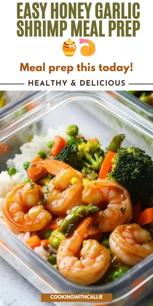 Easy Honey Garlic Shrimp Meal Prep 🍯🍤	