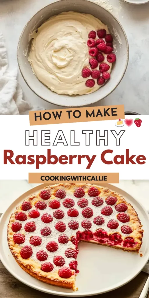 Light, fluffy, and bursting with fresh raspberry flavor! 🍓🍰 This Healthy Raspberry Cake is perfect for spring gatherings, brunches, or whenever you’re craving something sweet without the guilt. Easy to make and naturally beautiful! Save this recipe now or click to bake it up! ✨💗 #HealthyDessert #RaspberryCake #LightBaking
