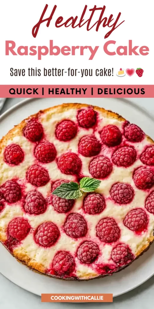 Light, fluffy, and bursting with fresh raspberry flavor! 🍓🍰 This Healthy Raspberry Cake is perfect for spring gatherings, brunches, or whenever you’re craving something sweet without the guilt. Easy to make and naturally beautiful! Save this recipe now or click to bake it up! ✨💗 #HealthyDessert #RaspberryCake #LightBaking