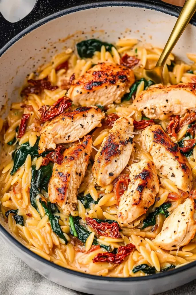 Creamy Sun-Dried Tomato Chicken Orzo